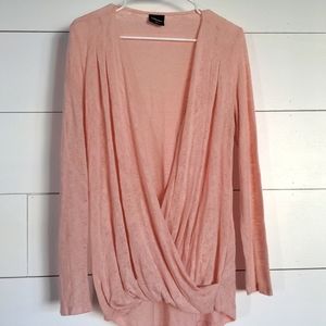 Light pink wrap sweater